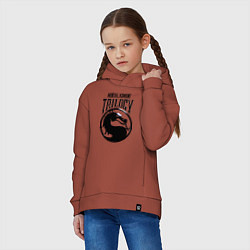 Толстовка оверсайз детская Mortal kombat trilogy, цвет: кирпичный — фото 2
