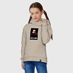 Толстовка оверсайз детская Lucille is thirsty, цвет: миндальный — фото 2