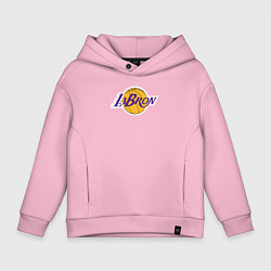 Толстовка оверсайз детская LaBron Lakers, цвет: светло-розовый