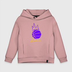 Толстовка оверсайз детская Короли Лейкерс, цвет: пыльно-розовый