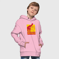 Толстовка оверсайз детская Природа Африки, цвет: светло-розовый — фото 2