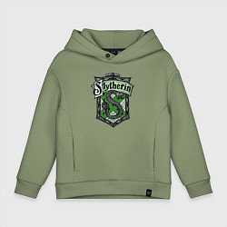 Толстовка оверсайз детская Slytherin emblem, цвет: авокадо