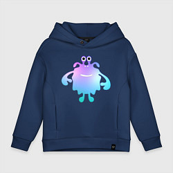 Толстовка оверсайз детская Monster cartoon blue purple, цвет: тёмно-синий