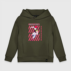 Толстовка оверсайз детская Hunter x Hunter Хисока Мороу, цвет: хаки