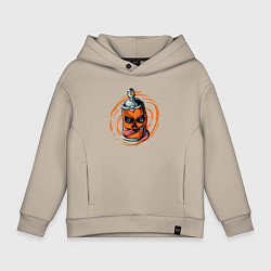 Толстовка оверсайз детская Graffiti smile, цвет: миндальный