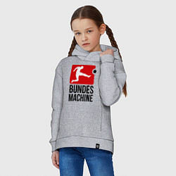 Толстовка оверсайз детская Bundes machine football, цвет: меланж — фото 2