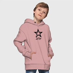 Толстовка оверсайз детская Юлия - звезда, цвет: пыльно-розовый — фото 2