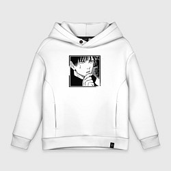 Толстовка оверсайз детская Мегуми фусигуро, цвет: белый