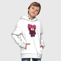 Толстовка оверсайз детская Розовая пантера gym, цвет: белый — фото 2