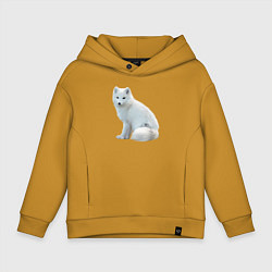 Детское худи оверсайз Белая северная лиса