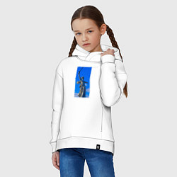 Толстовка оверсайз детская Родина мать статуя, цвет: белый — фото 2