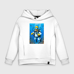Детское худи оверсайз Homer diving - ai art fantasy