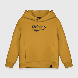 Толстовка оверсайз детская Atheist, цвет: горчичный