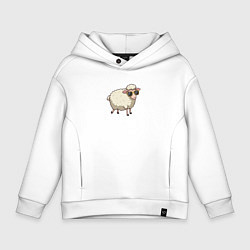 Детское худи оверсайз Забавная овечка в солнечных очках