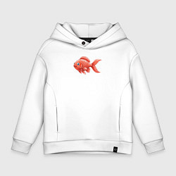 Детское худи оверсайз Милая красная рыбка