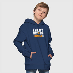 Толстовка оверсайз детская Thunder in, цвет: тёмно-синий — фото 2