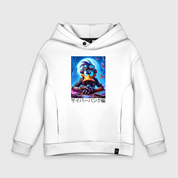 Детское худи оверсайз Даффи Дак в наушниках - киберпанк фантазия