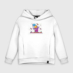 Детское худи оверсайз Космонавт и астероиды