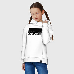 Толстовка оверсайз детская Japan, цвет: белый — фото 2