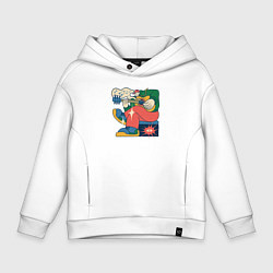 Толстовка оверсайз детская Rock boy, цвет: белый