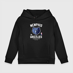 Толстовка оверсайз детская Memphis Grizzlies - NBA team, цвет: черный