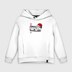 Толстовка оверсайз детская Honda Civic EP3 Type R, цвет: белый