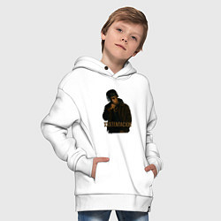 Толстовка оверсайз детская XXXTentacion c кулаком, цвет: белый — фото 2