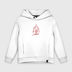 Толстовка оверсайз детская Fire Walk With Me, цвет: белый
