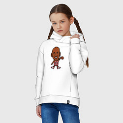 Толстовка оверсайз детская Малыш Джордан, цвет: белый — фото 2