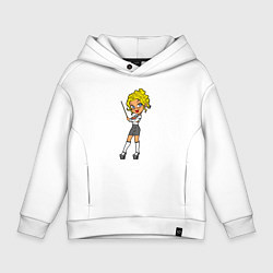 Детское худи оверсайз Училка блондинка