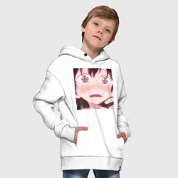 Толстовка оверсайз детская Наоки Адзума, цвет: белый — фото 2