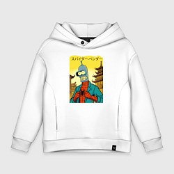 Толстовка оверсайз детская Spider Bender -Japanese style, цвет: белый