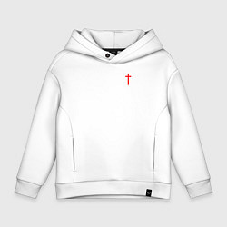 Детское худи оверсайз Крест красный