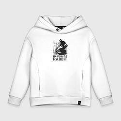 Толстовка оверсайз детская Handmade rabbit, цвет: белый