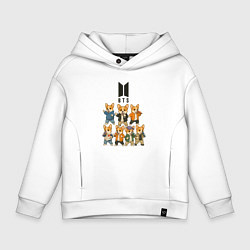 Детское худи оверсайз BTS группа из корги