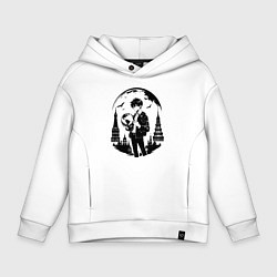 Детское худи оверсайз Путешествие сквозь города аниме