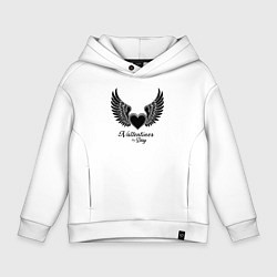 Детское худи оверсайз Крылья любви: День святого Валентина