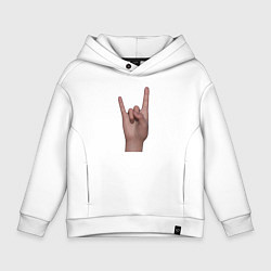 Детское худи оверсайз Жест коза правой рукой