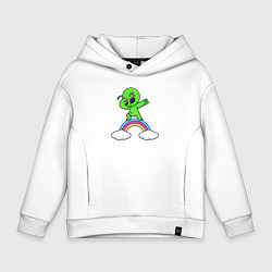 Детское худи оверсайз Пришелец на радуге