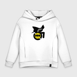 Толстовка оверсайз детская Batman race, цвет: белый