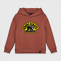 Толстовка оверсайз детская HC Boston Bruins Label, цвет: кирпичный