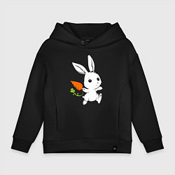 Детское худи оверсайз Зайка с морковкой