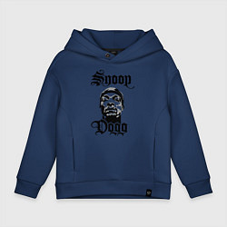 Толстовка оверсайз детская Snoop Dogg Face, цвет: тёмно-синий