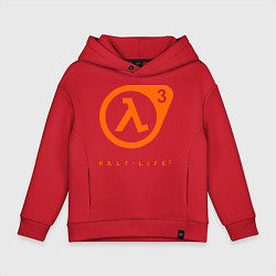 Толстовка оверсайз детская Half-Life 3, цвет: красный