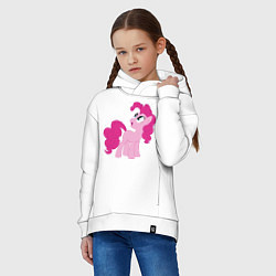 Толстовка оверсайз детская Пони Пинки Пай, цвет: белый — фото 2