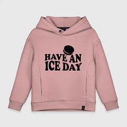 Толстовка оверсайз детская Have an ice day, цвет: пыльно-розовый