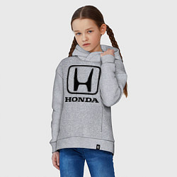 Толстовка оверсайз детская Honda logo, цвет: меланж — фото 2