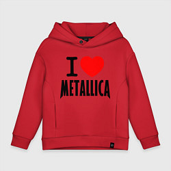 Детское худи оверсайз I love Metallica