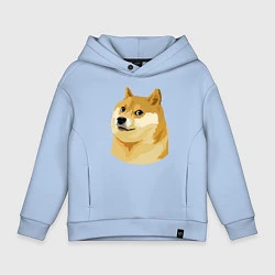 Толстовка оверсайз детская Doge, цвет: мягкое небо