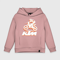 Детское худи оверсайз KTM белый